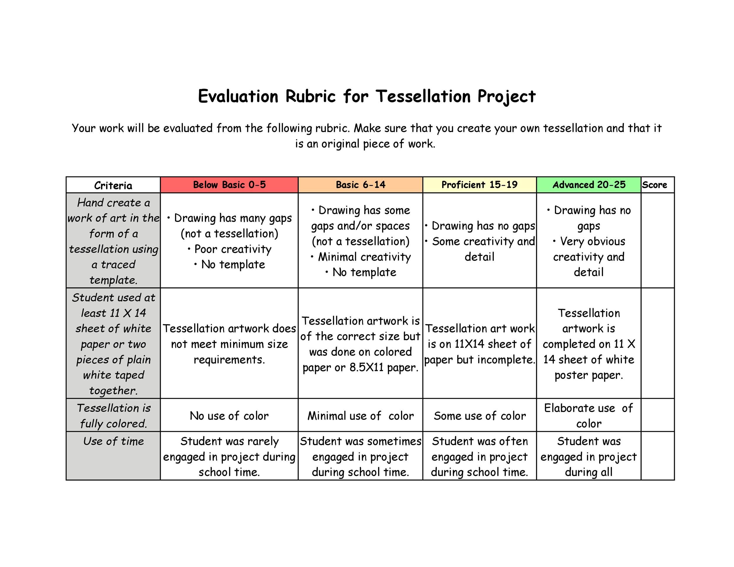 46 Editable Rubric Templates (Word Format) ᐅ TemplateLab