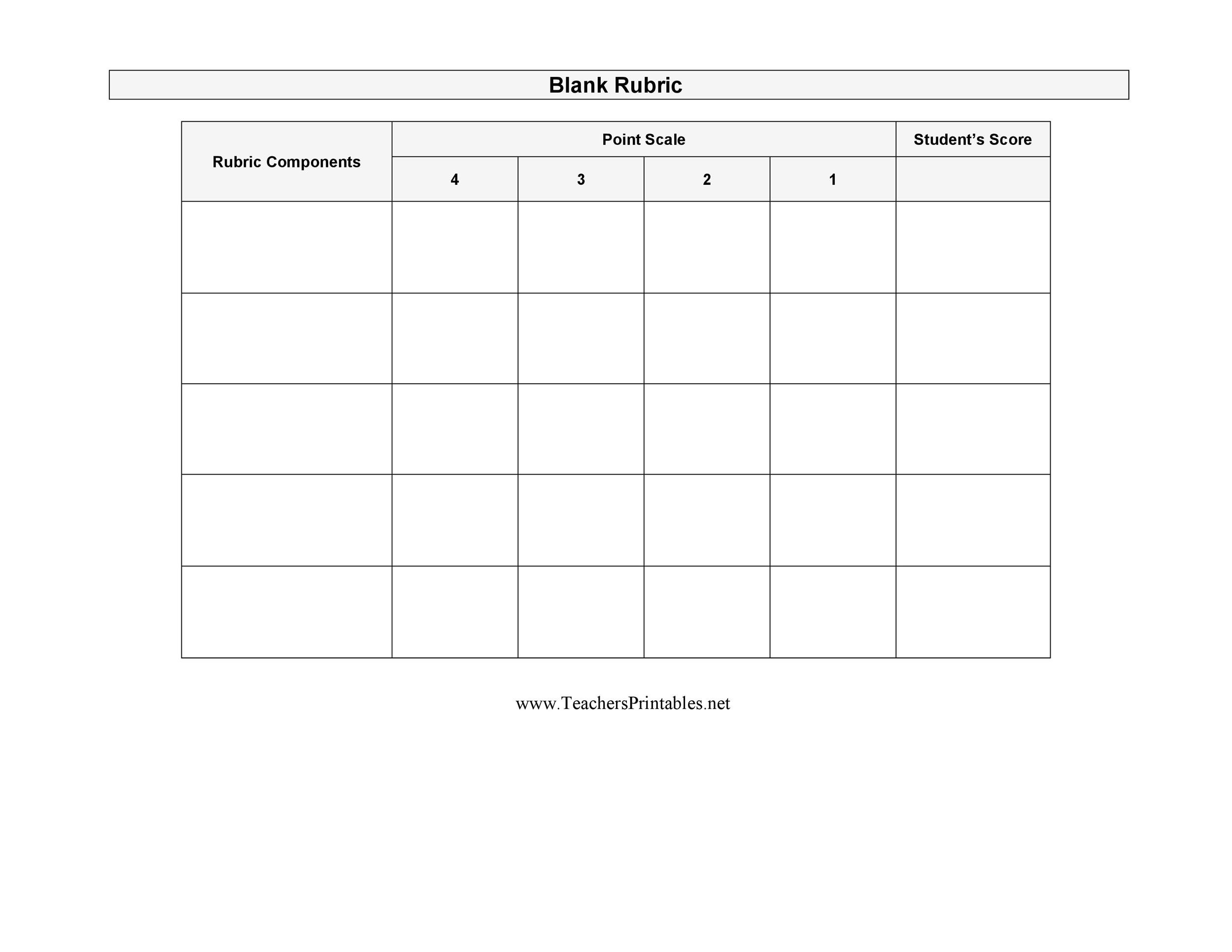 46 Editable Rubric Templates (Word Format) ᐅ TemplateLab