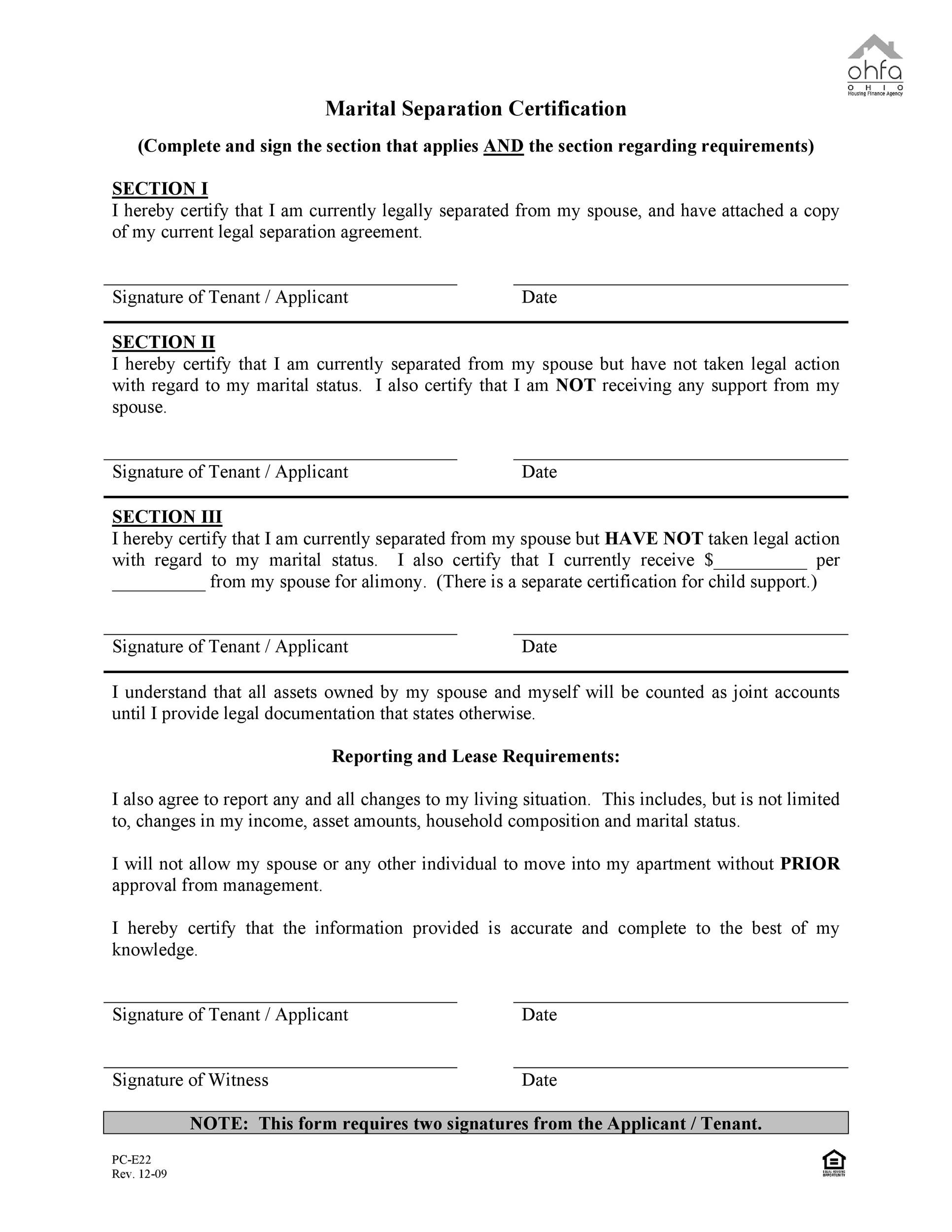43 Official Separation Agreement Templates / Letters / Forms ᐅ TemplateLab