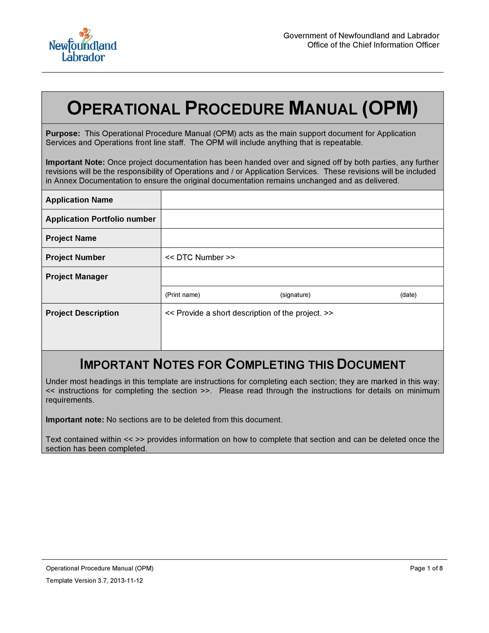 40 Free Instruction Manual Templates [Operation / User Manual]