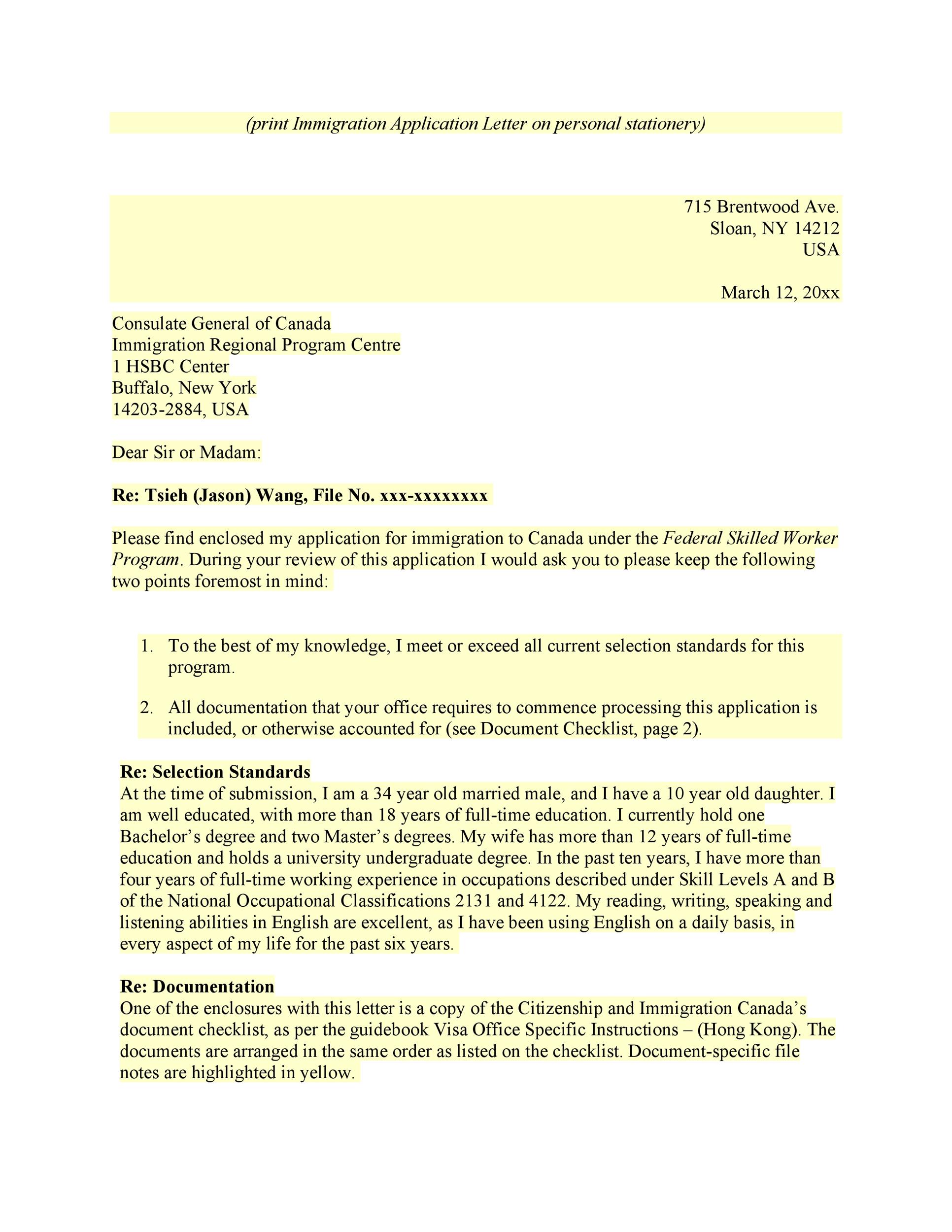 36 Free Immigration Letters (Character Reference Letters