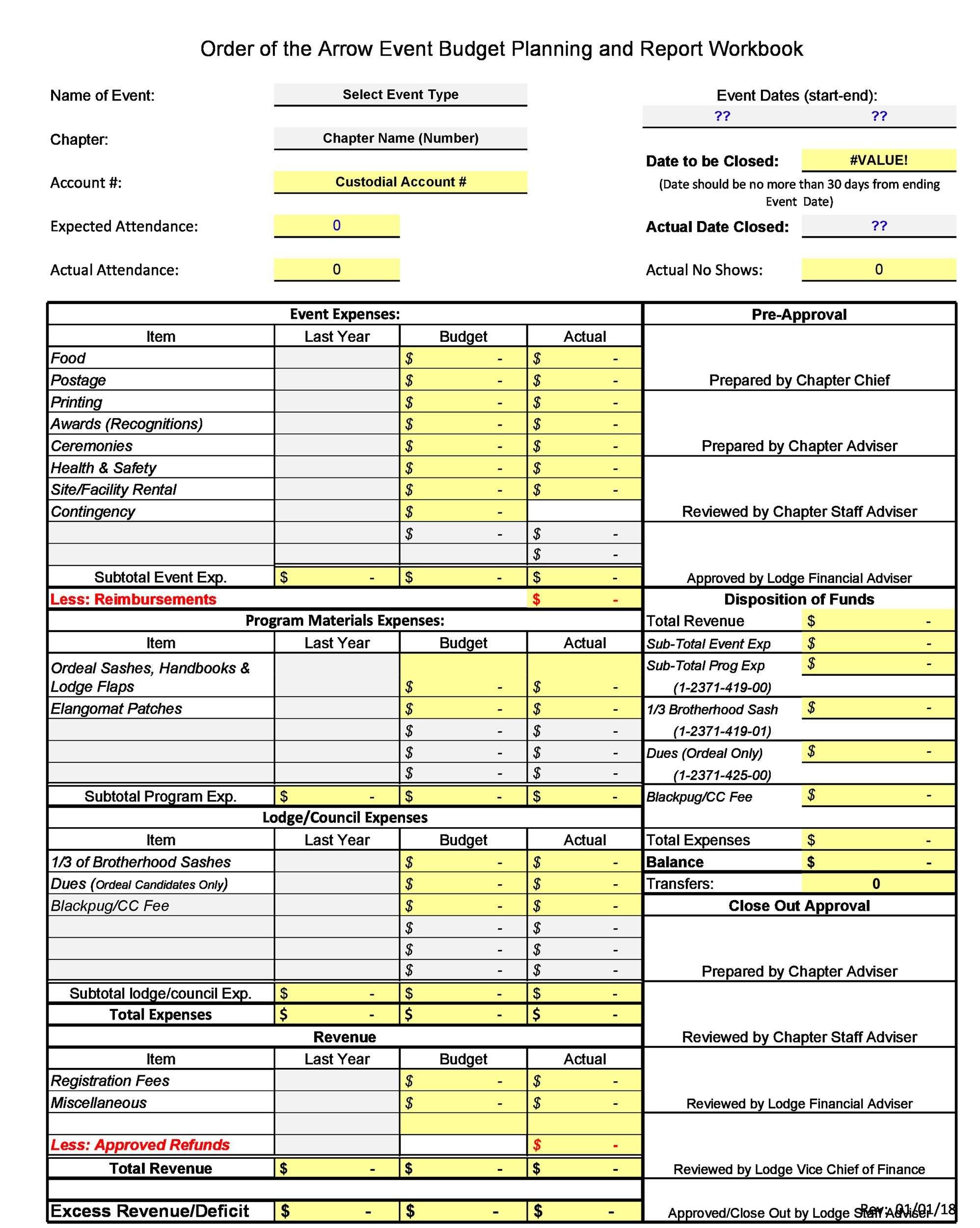 50 Useful Event Budget Templates (+Party Budget Planners) ᐅ