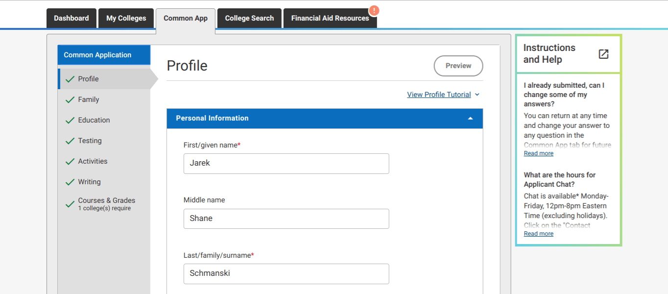History of the Common Application The Adams Kilt