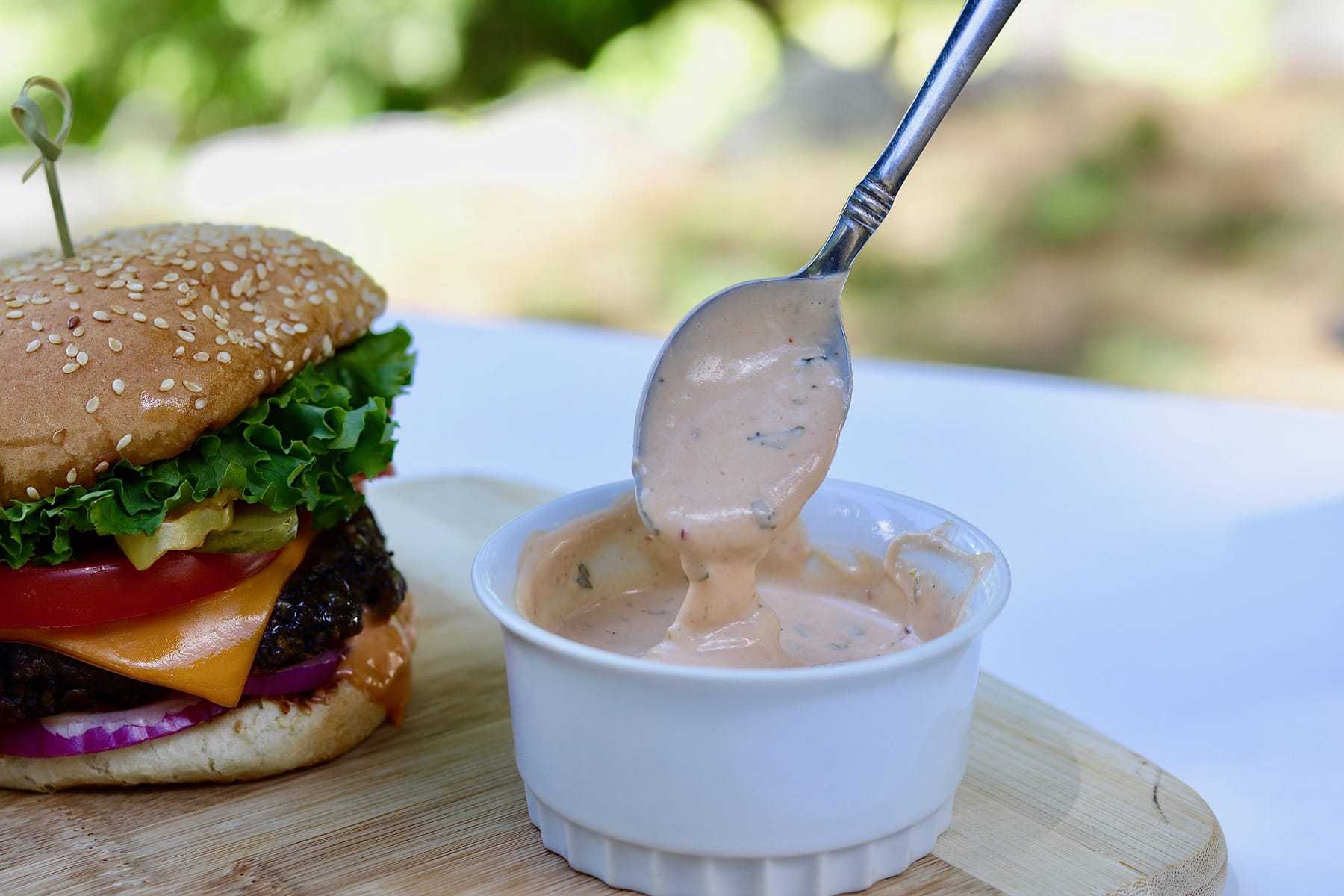 Best Vegan Burger Sauce Recipe The Cheeky Chickpea