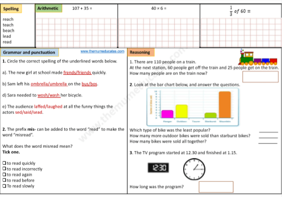 Year 3 FREE worksheets The Mum Educates