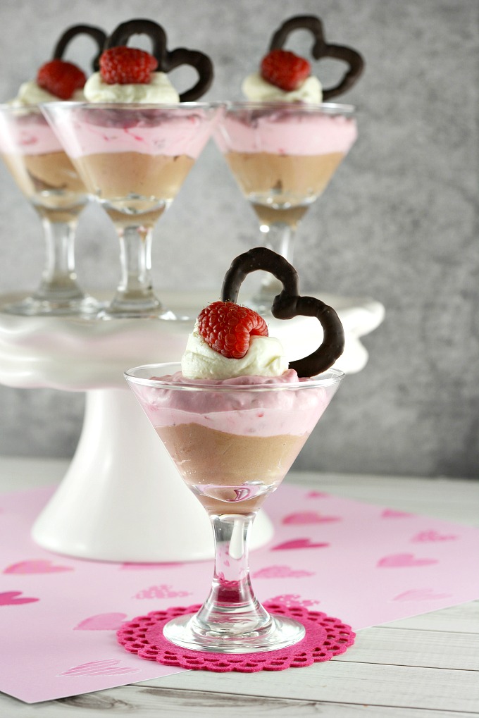 Valentine's Day Chocolate Raspberry Cream Cheese Mousse Recipe