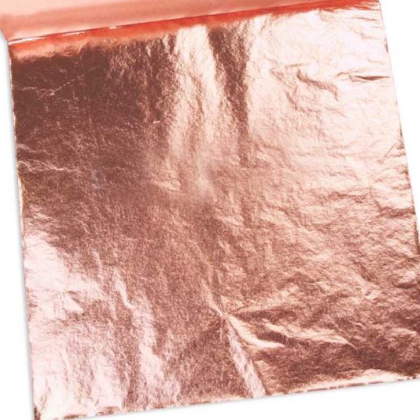 Edible Rose Gold Leaf Sheet 140mmx140mm 3 Sheets The