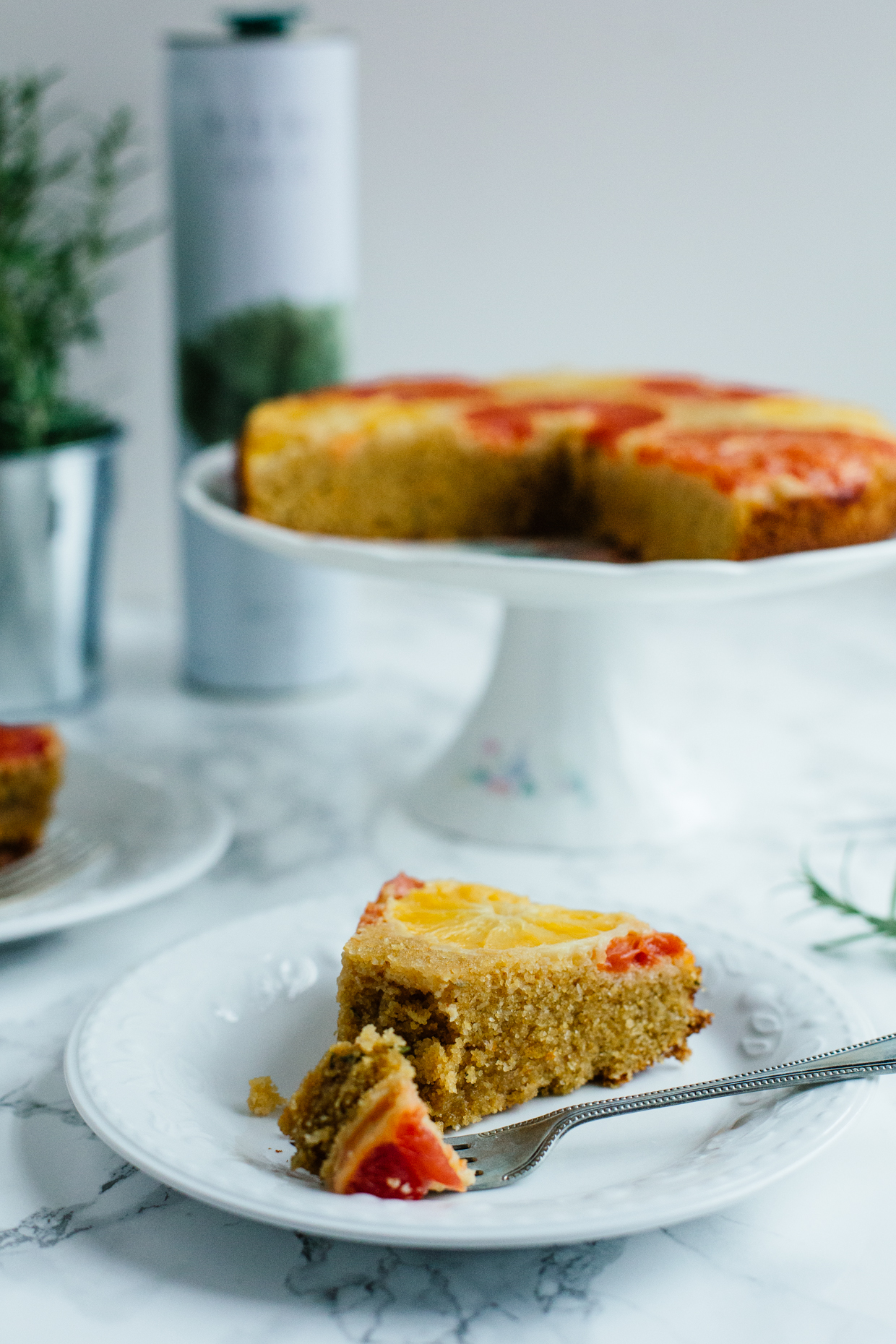Citrus & rosemary olive oil polenta cake the tasty other