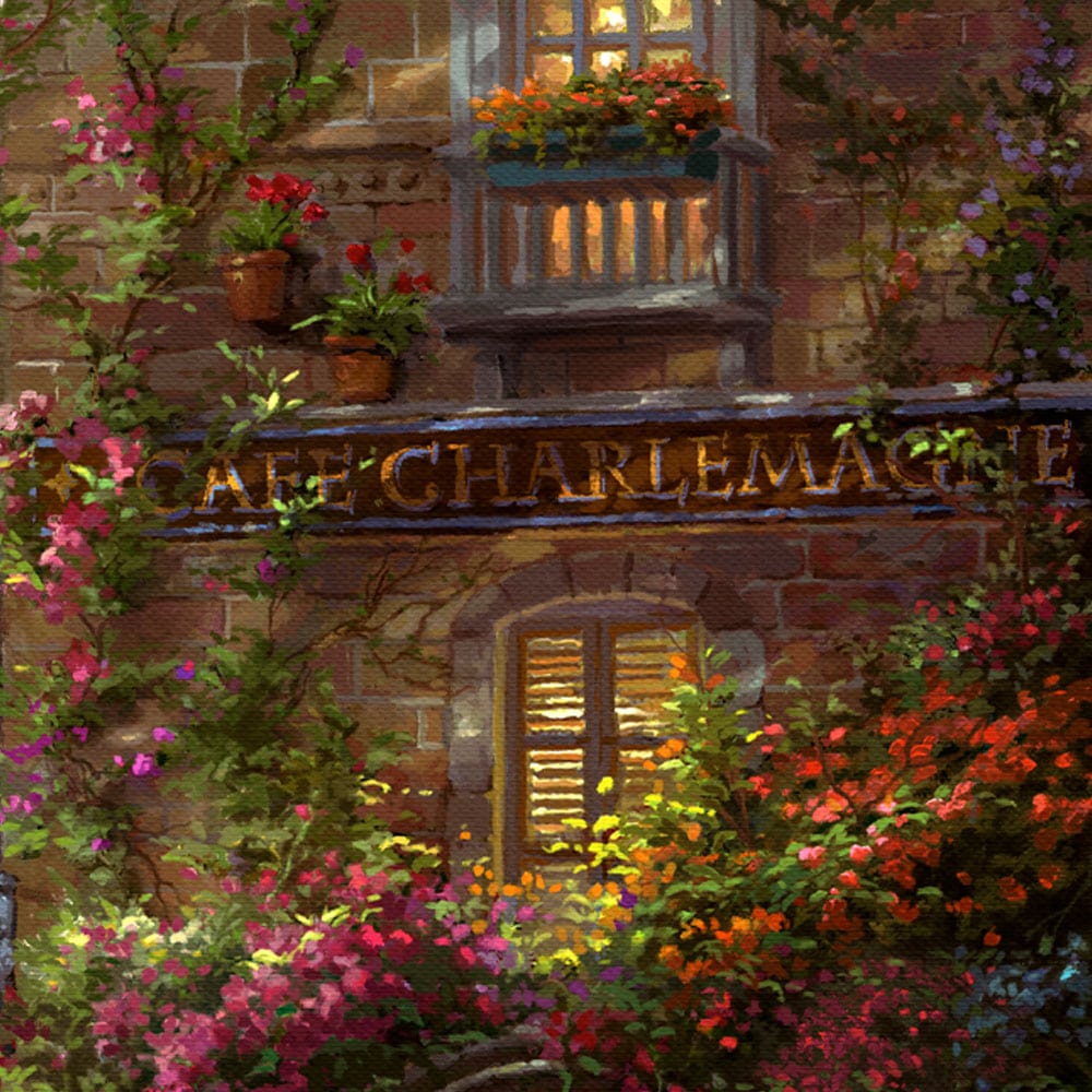 French Riviera Café Limited Edition Art Thomas Kinkade