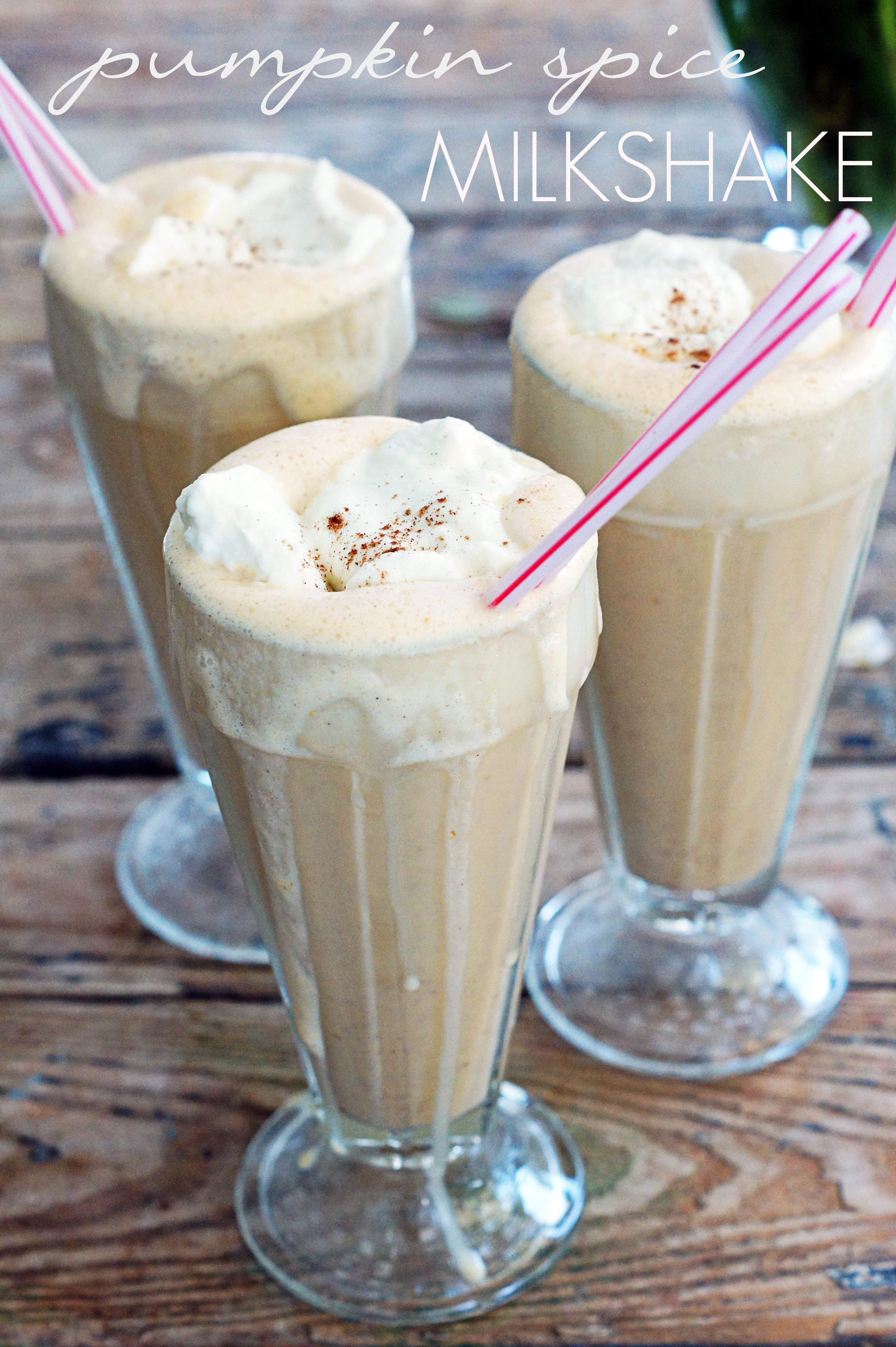 Pumpkin Spice Milkshake with Homemade Whipped Cream Recipe