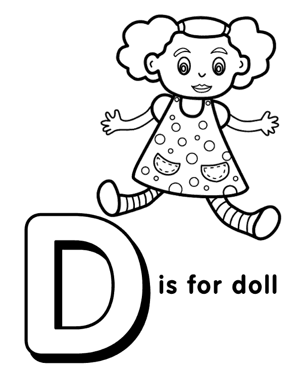 Letter d to print and color for free