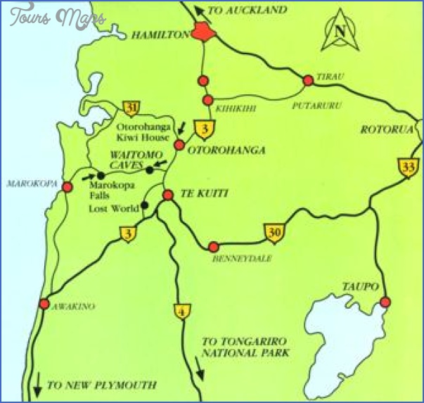 Waitomo New Zealand Map