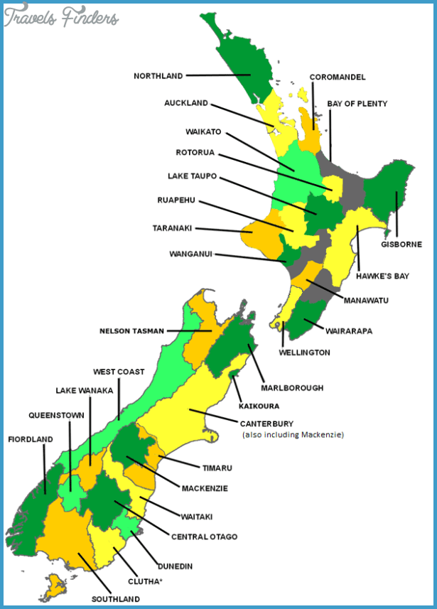 Map Of New Zealand Area