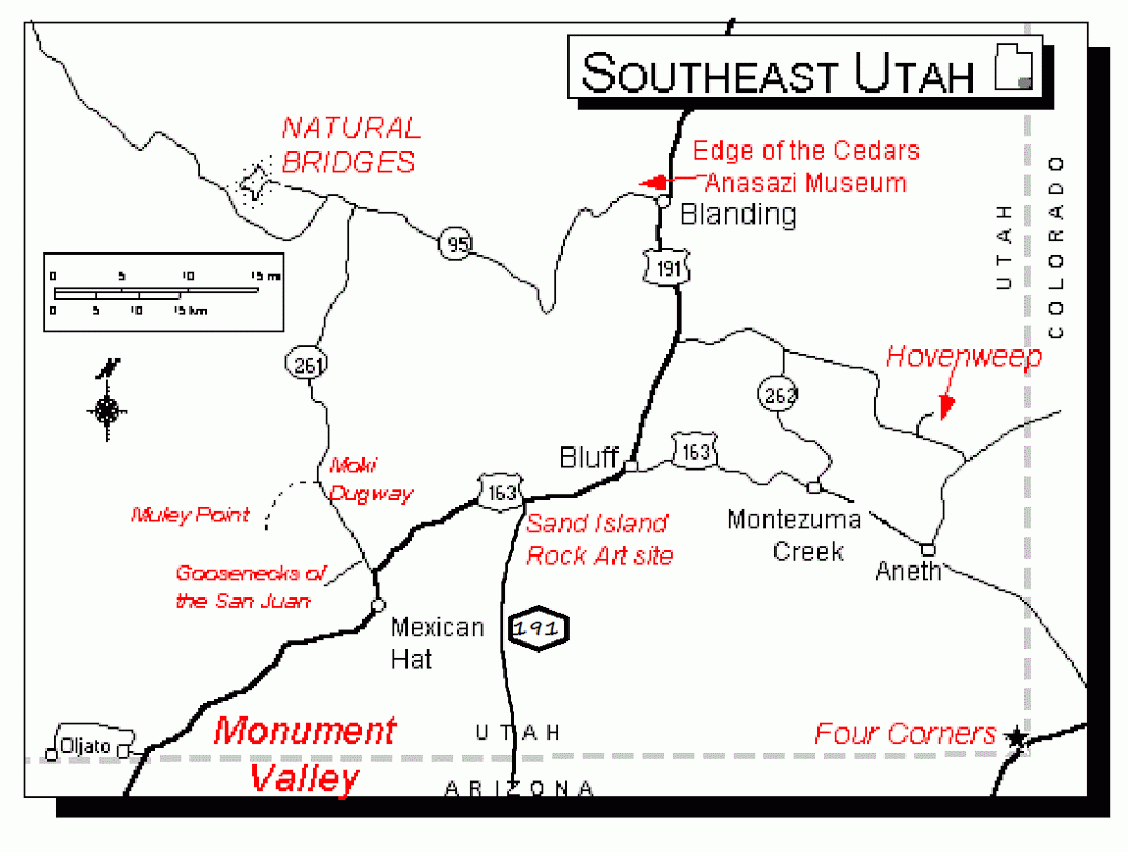 Detailed Road Map of Blanding maphill.com