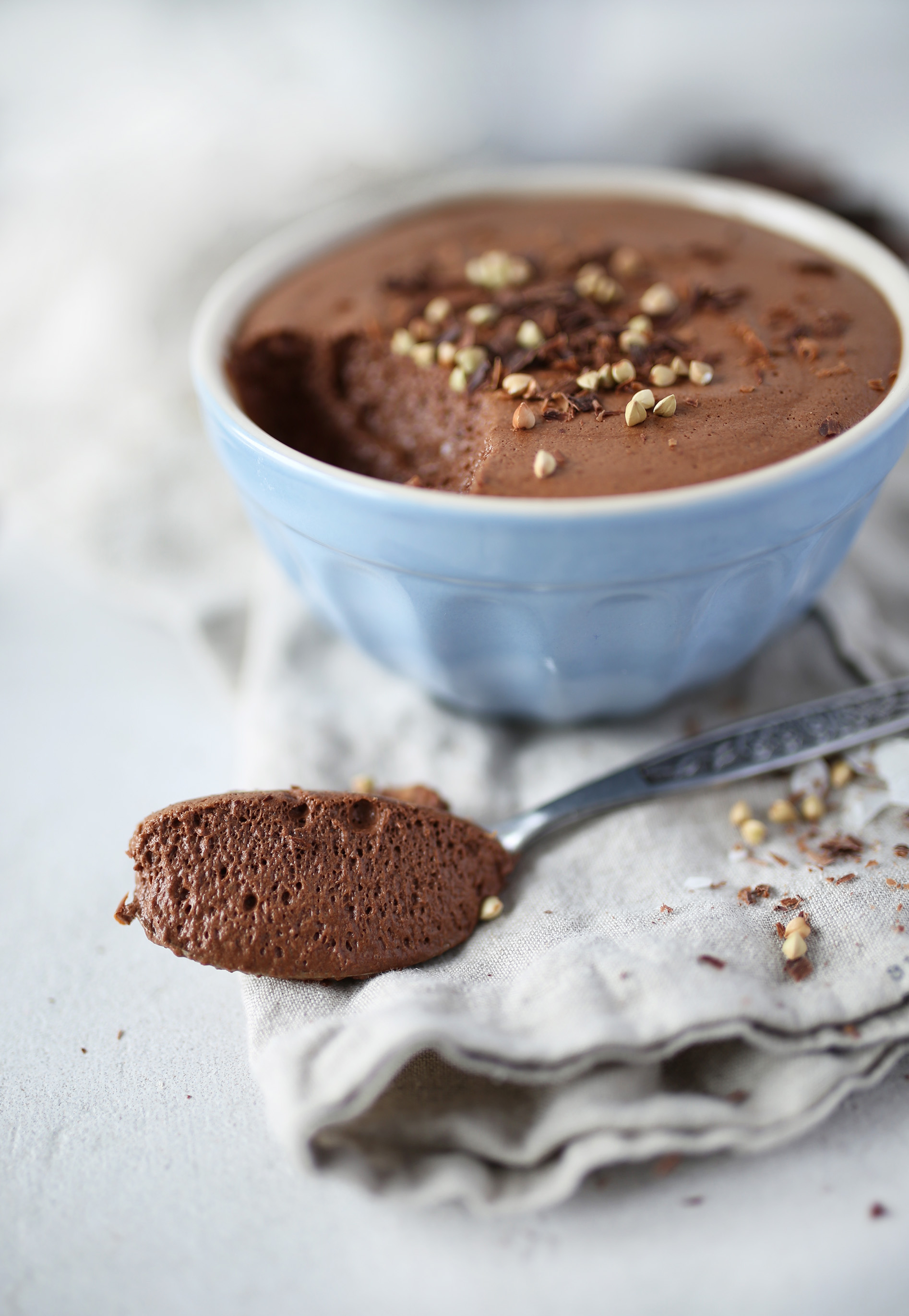 Aquafaba Chocolate mousse 3 ingredients, vegan and glutenfree