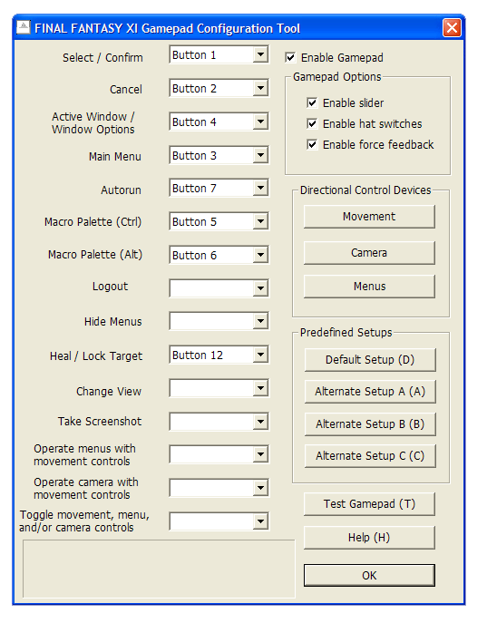 PC Control Pad Settings Guide by Crawlerbasher