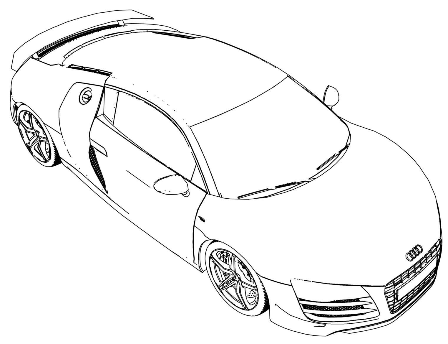 Audi R8 Coloring Page