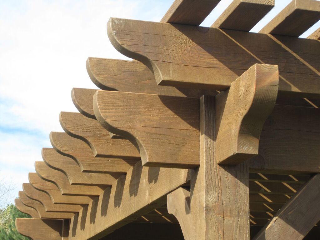 There is one plain design and seventeen other pergola rafter tails to choose from, which have curved edges and classy lines! Pergola Rafter Ends Novocom Top