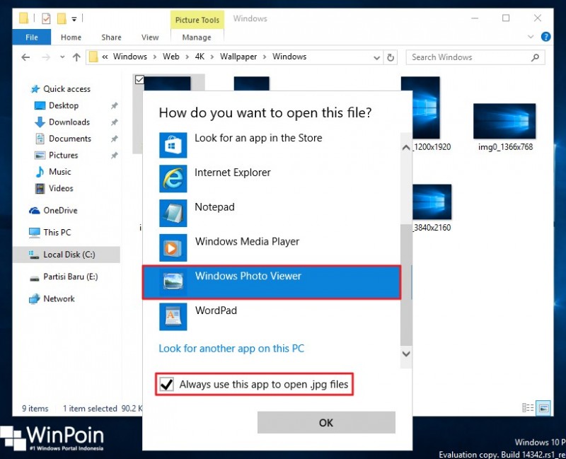 Cara mengembalikan Kembalinya Windows Photo Viewer di