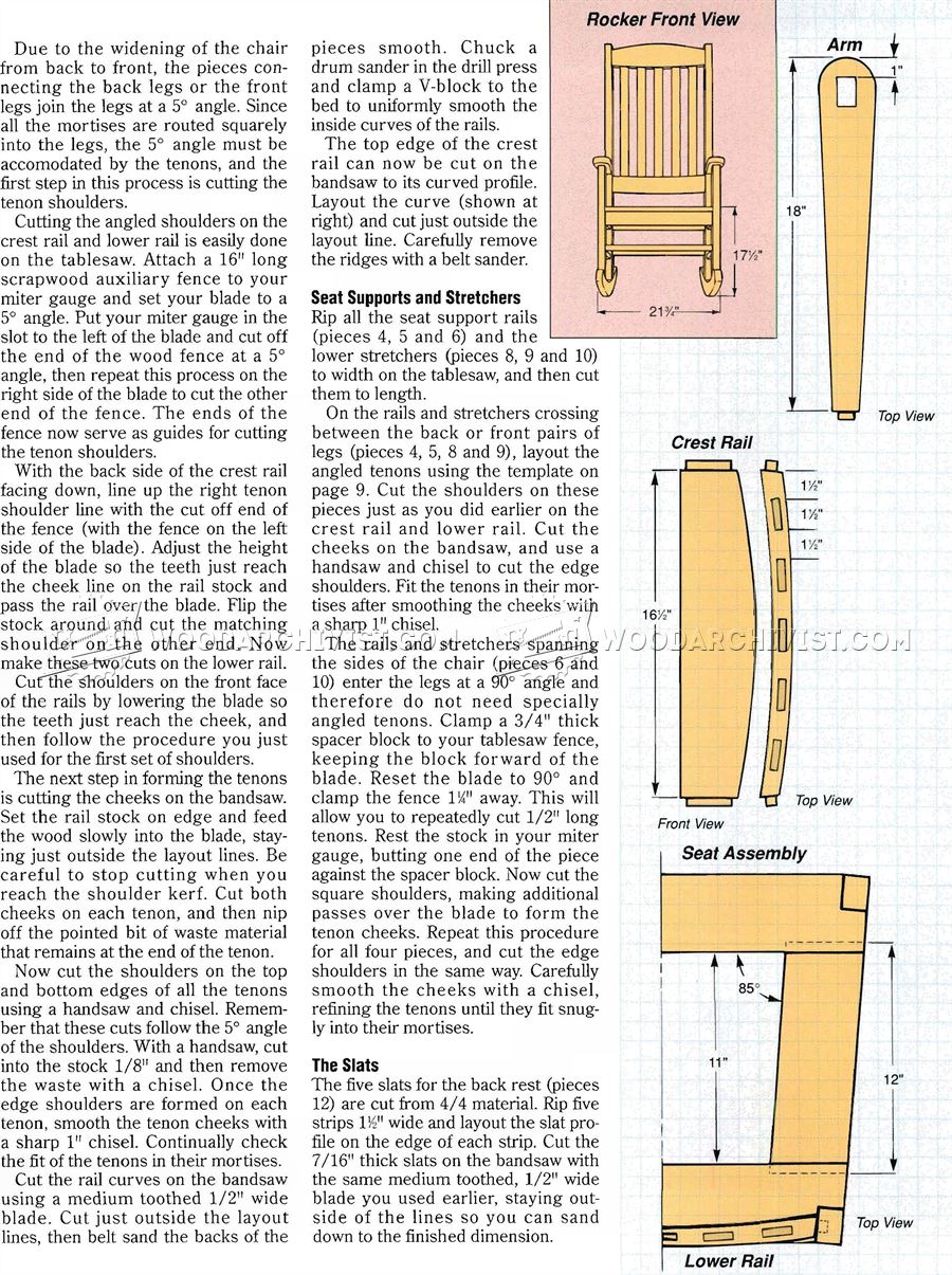 Craftsman Rocking Chair Plans • WoodArchivist