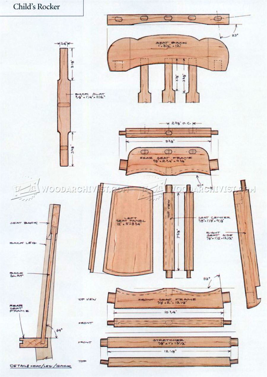 Kids Rocking Chair Plans • WoodArchivist