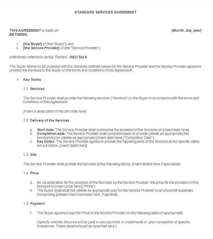 Service Contract Template