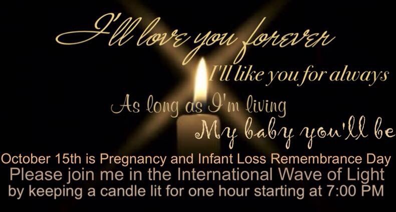 October 15th is pregnancy and infant loss awareness day