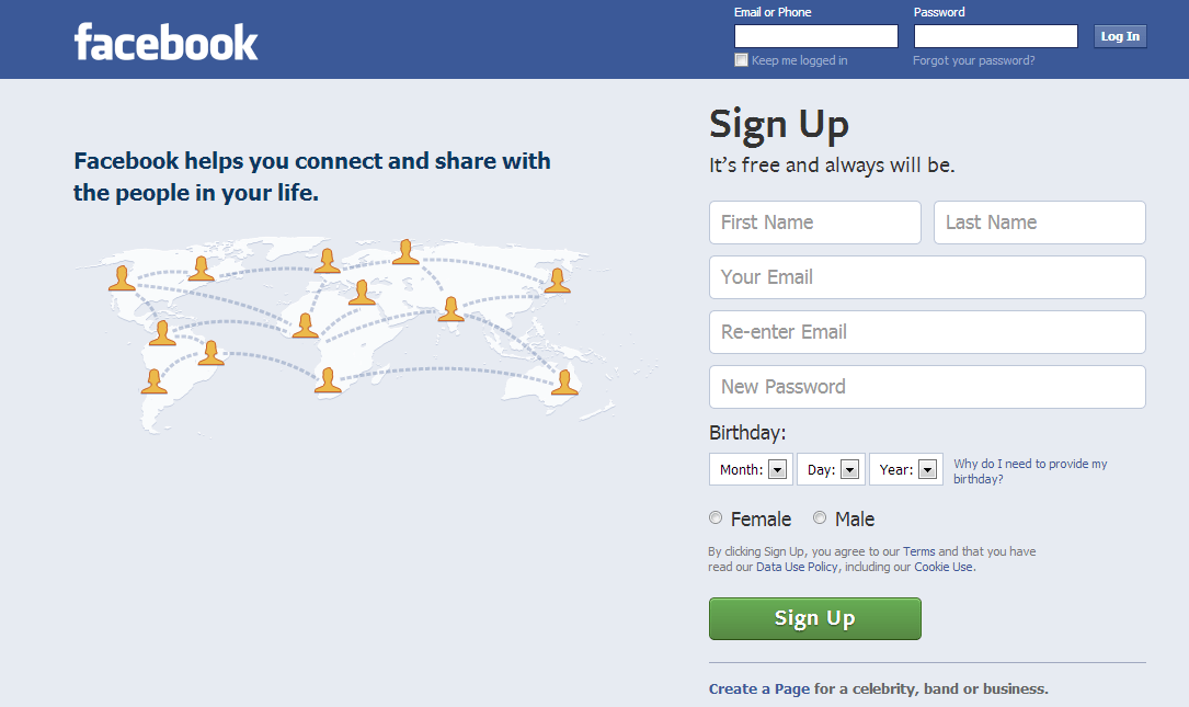 สมัคร facebook วิธีสมัครสมาชิก