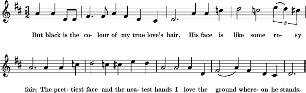 lyrics BLACK IS THE COLOUR (2)