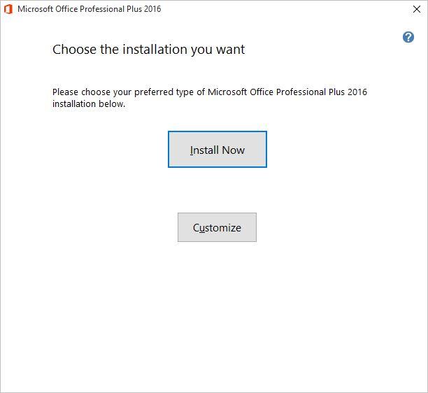 Installing Office 2016 On Windows 10