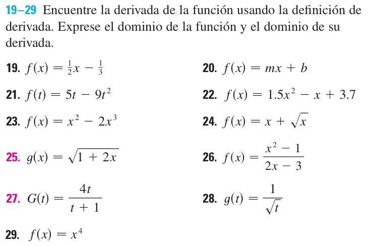 » Derivada por definición. Ejercicios