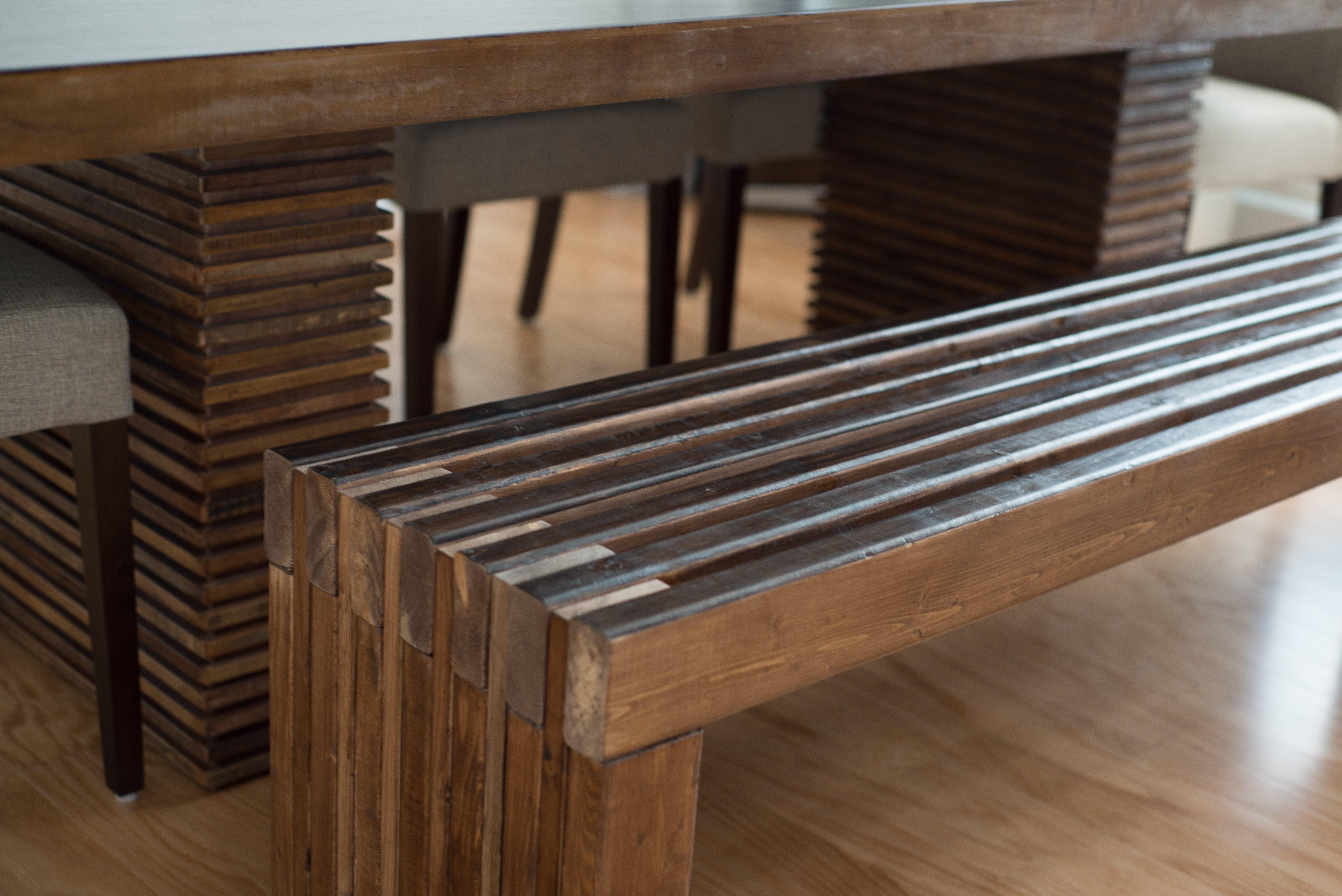 Ana White Modern Slat Bench DIY Projects