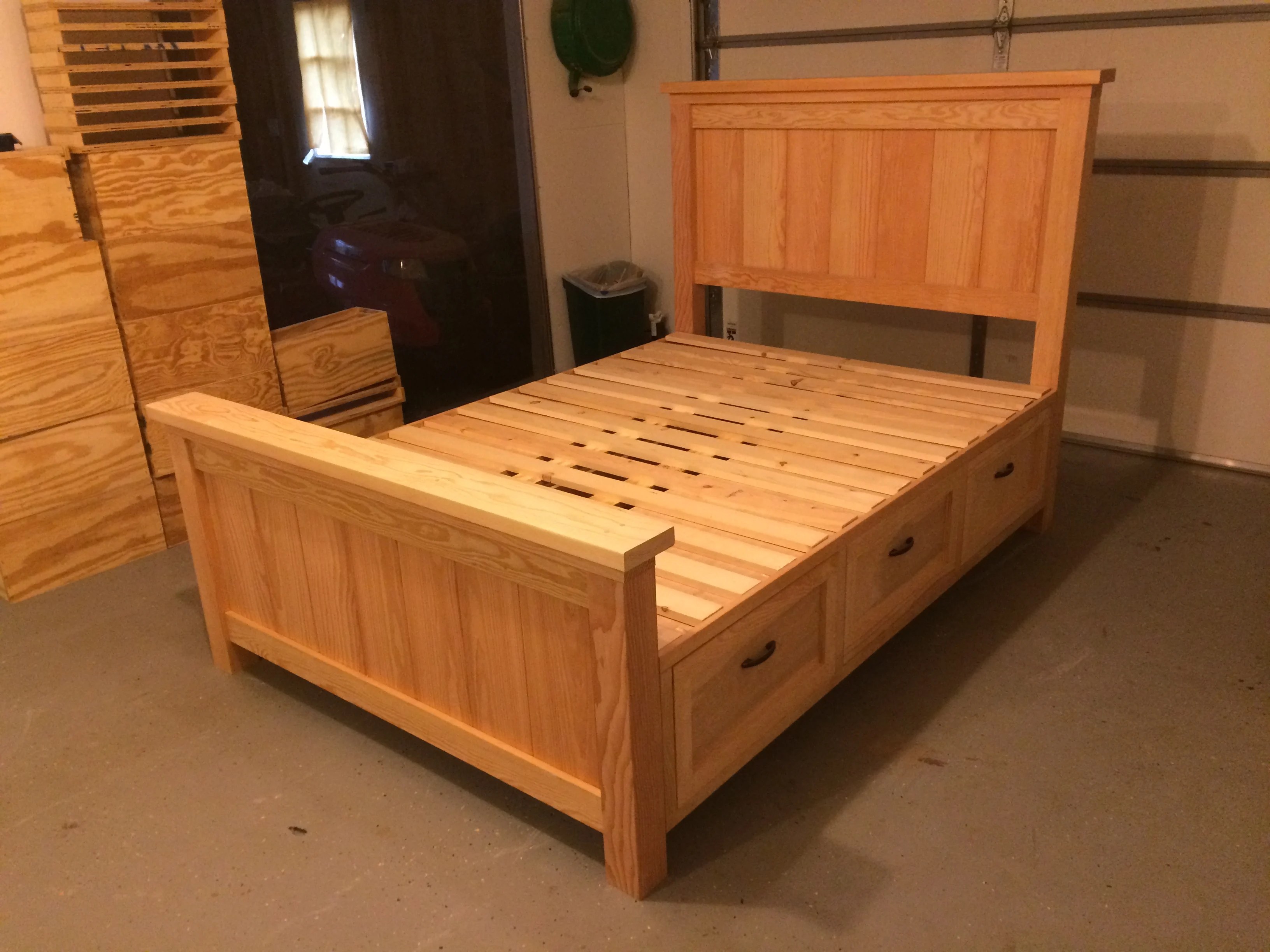 Farmhouse Storage Bed with Drawers (Twin and Full) Ana White
