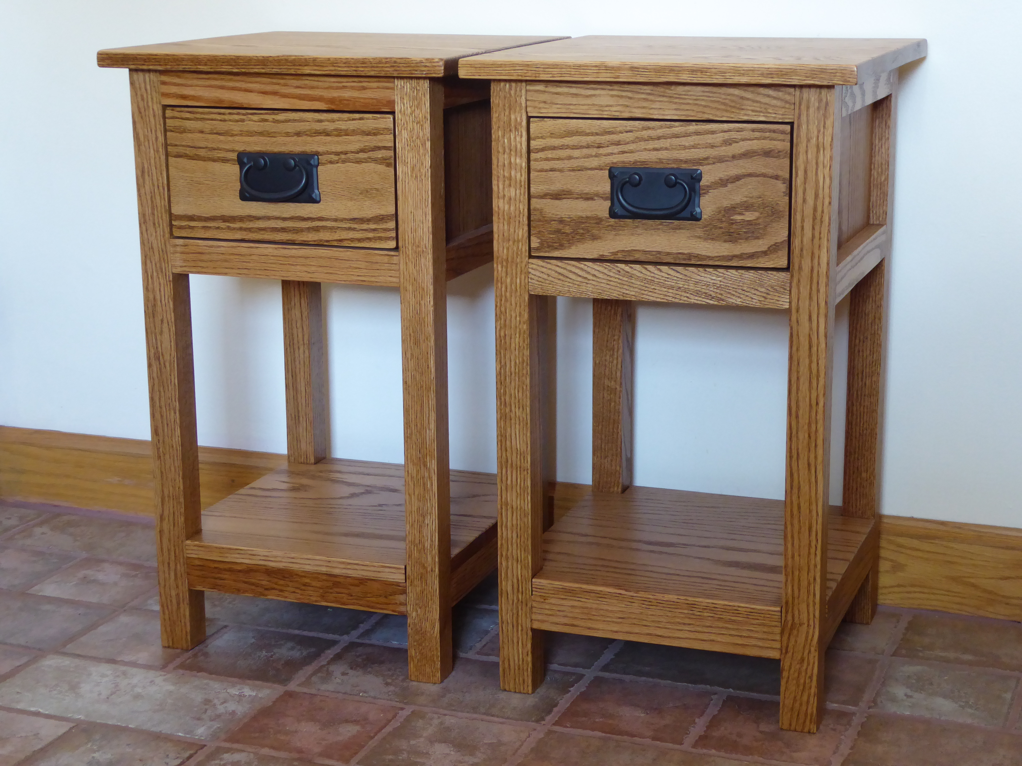 Ana White Oak mini farmhouse bedside tables DIY Projects