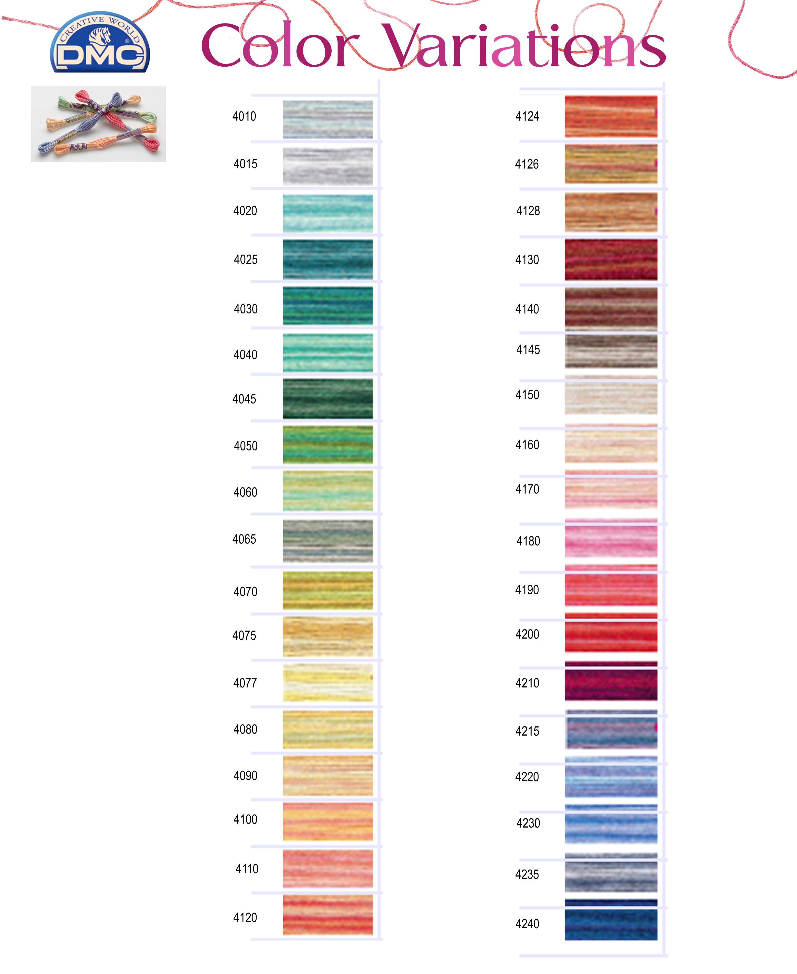 DMC Color Variation Filato per Ricamo a Mano Arte Del Ricamo