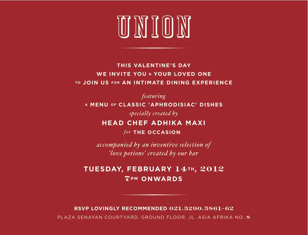 Valentine’s Day in Jakarta guide to selected dining