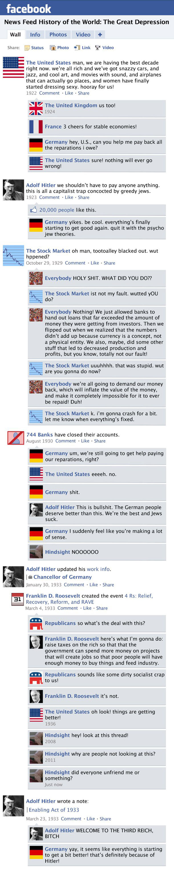 If There Was Facebook During World War II, This Is How The News Feed