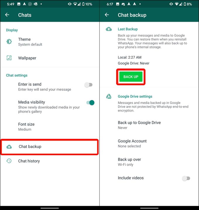 Extract Android WhatsApp Messages from Backup File