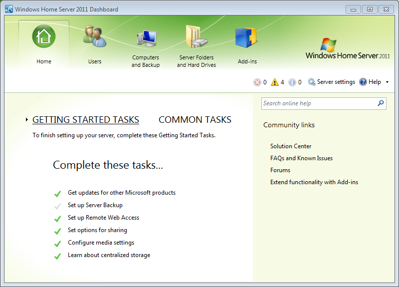 WINDOWS HOME SERVER 2011 CONNECTOR SOFTWARE