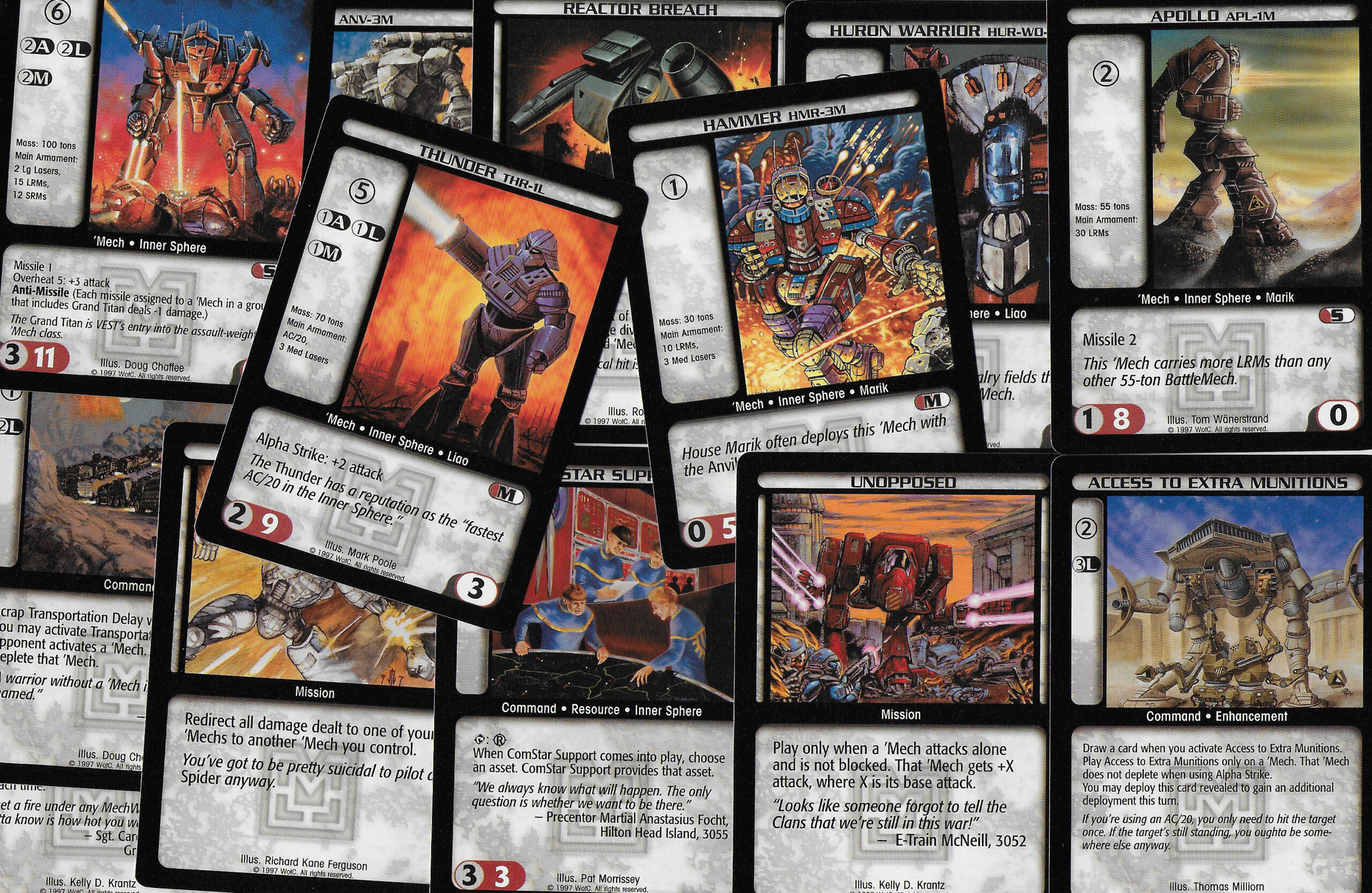 1997 BattleTech Mercenaries Trading Card Game Booster Pack