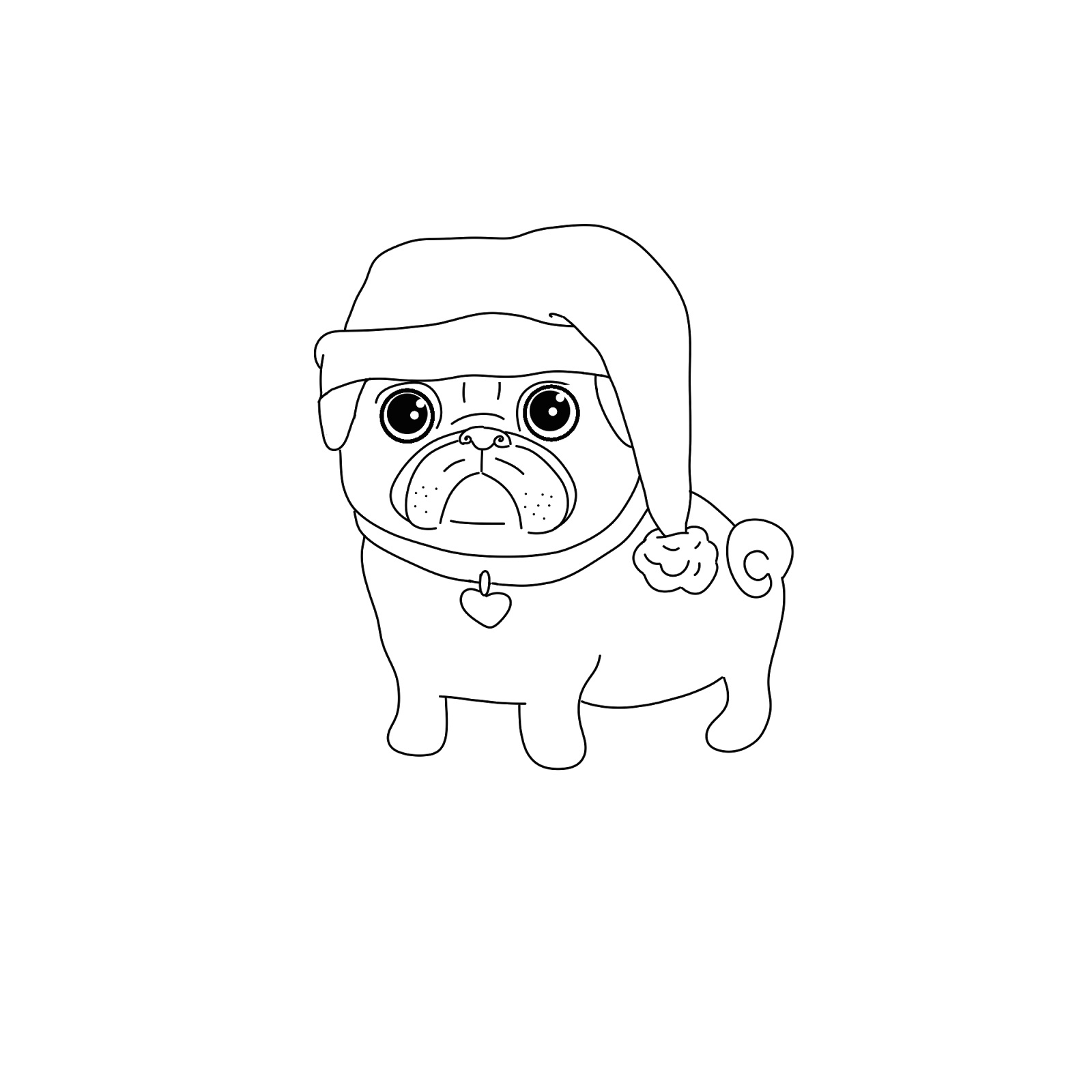 Pug Coloring Pages Best Coloring Pages For Kids