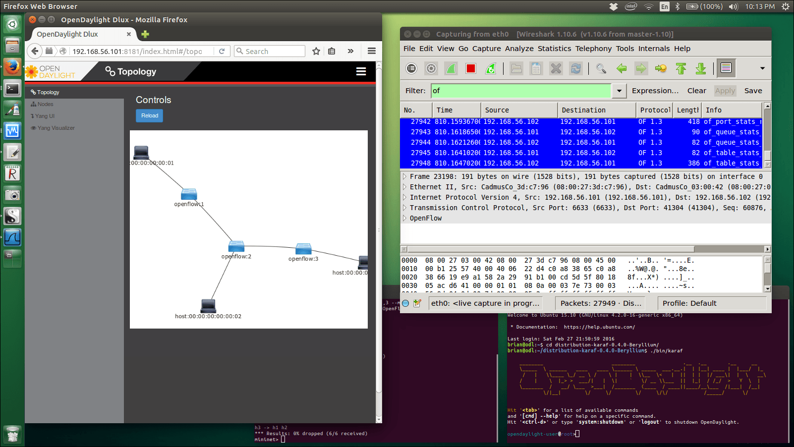 Using the OpenDaylight SDN Controller with the