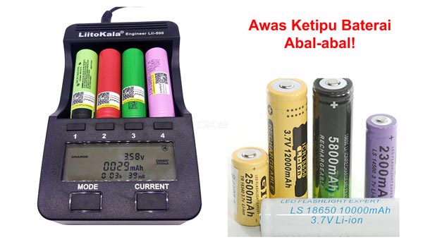 Cara Tes Kapasitas Baterai Lithium 18650 dengan Akurat