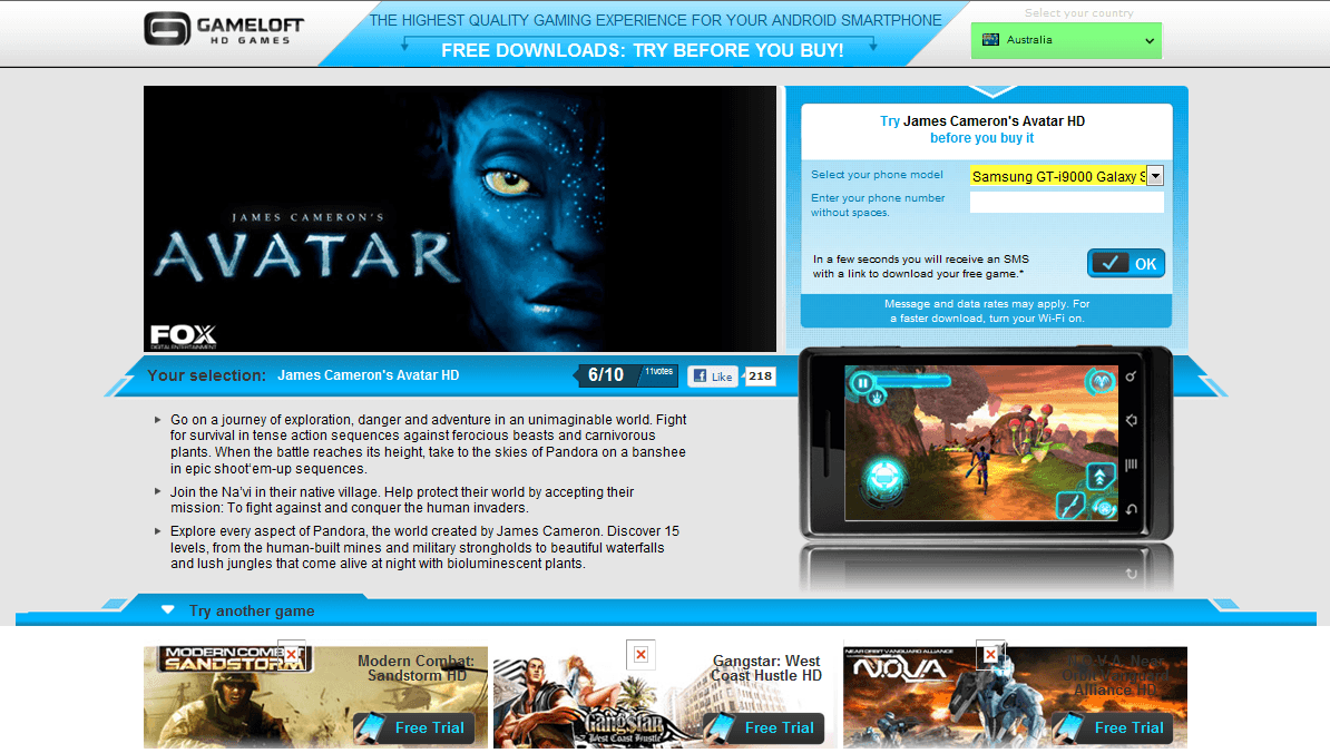 How to download Gameloft Games on your Android Phone