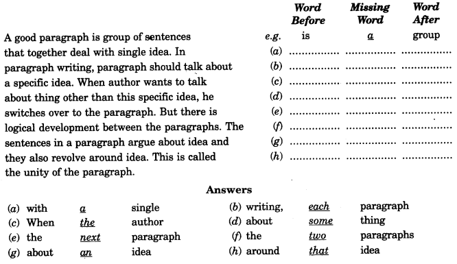 Determiners Exercises for Class 11 CBSE With Answers - CBSE Tuts