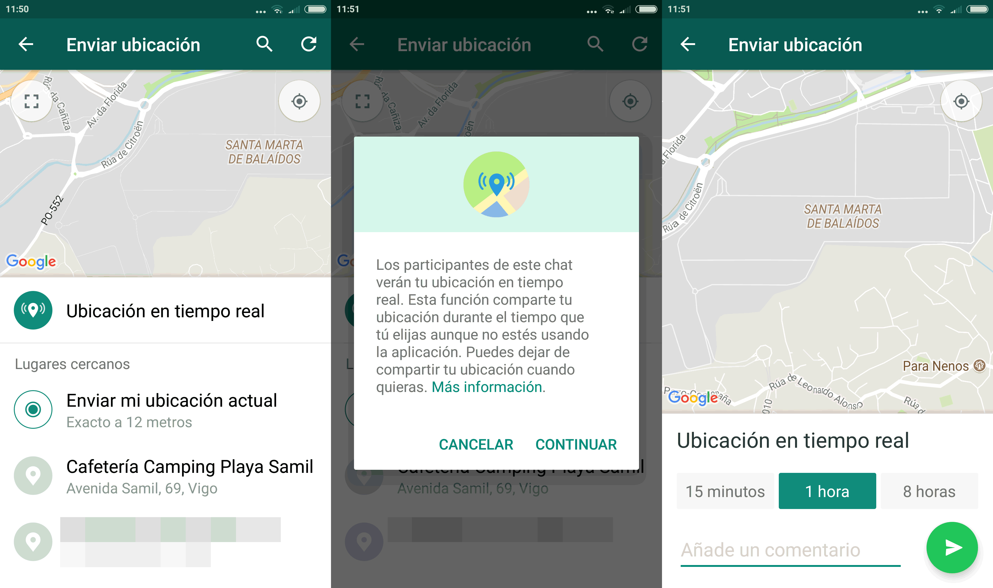 WhatsApp Cómo compartir la ubicación en tiempo real en