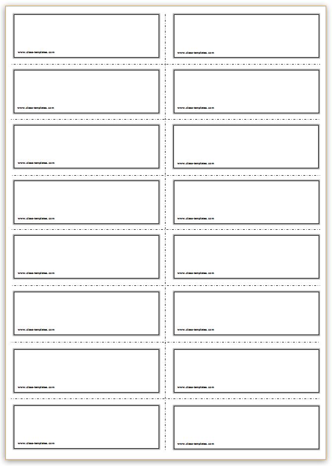 Free Printable Flash Cards Template