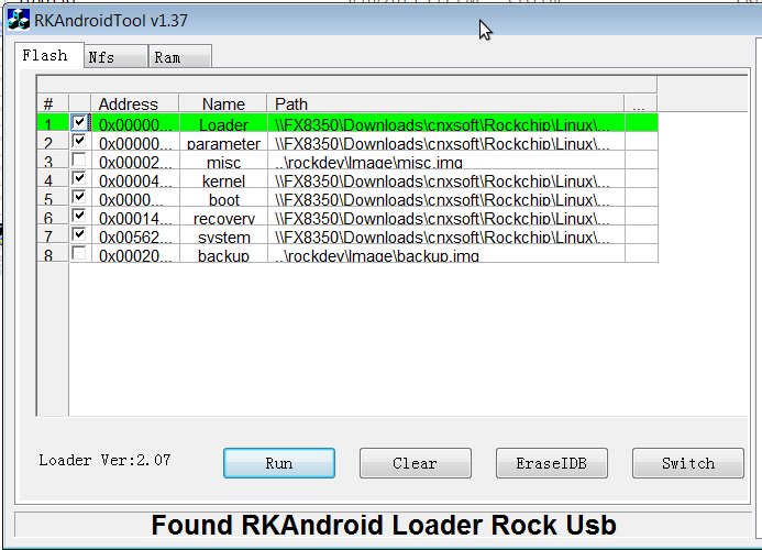 How to Flash Rockchip RK3066 / RK3188 Firmware in Linux