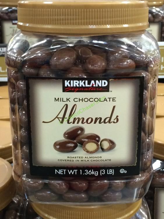 Kirkland Signature Chocolate Almonds 48 Ounce Jar