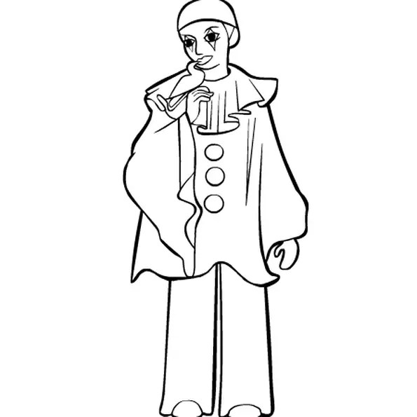 PIERROT Coloriage pierrot en Ligne Gratuit a imprimer sur COLORIAGE TV